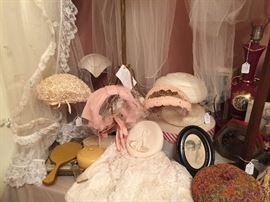 More vintage hats, gloves and art work