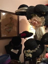 Vintage hats and art
