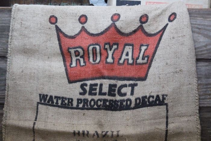 Royal Coffee Burlap Bag