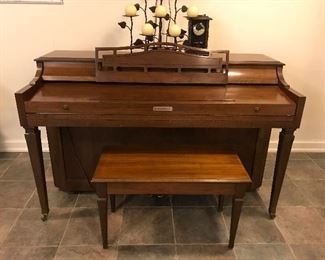 Vintage Baldwin spinet piano.