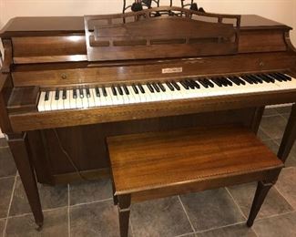 Vintage Baldwin spinet piano.