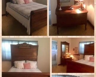 Antique Bed set, Includes Bed & Dresser. Very nice condition.