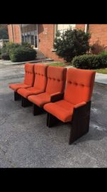 Lane brutalist dining chairs