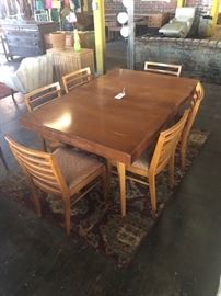 Vintage table and 6 chairs