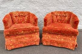 Pair of Floral lounge chairs