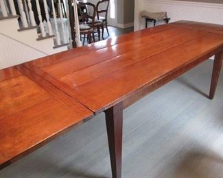 CLASSIC STYLE FRENCH FARM TABLE Circ 1900
OLD PLANK ROAD ANTIQUES
36' x 72'  two 18' EXTENTIONS
