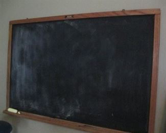 VINTAGE SCHOOL SLATE CHALKBOARD