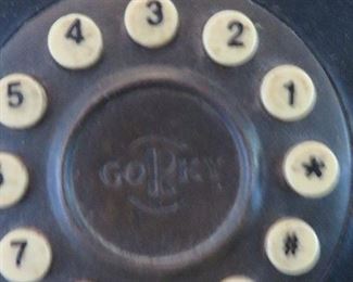 ANTIQUE TALL STANDING PHONE (detail)