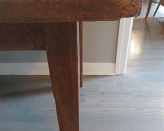 ANTIQUE WOOD DINING TABLE 
(detail)