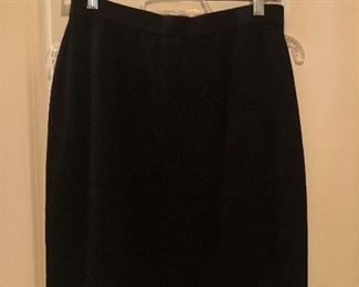 St. John Evening Black Knit Skirt Size 8