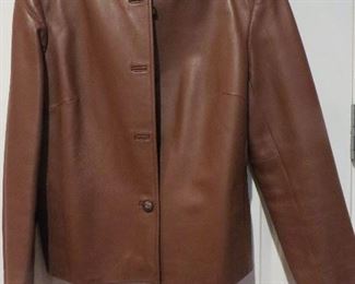 Talbots Brown Leather Jacket P10