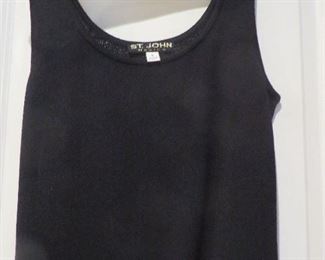 St. John Black Knit Shell Size P