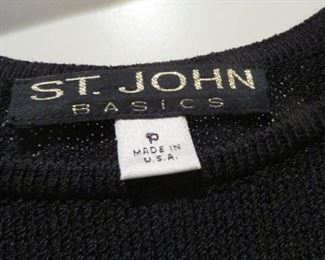 St. John Black Knit Shell Size P