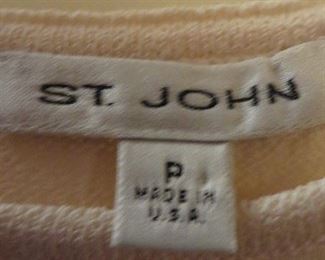 St. John Ivory Knit Shell Size P