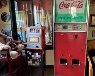 Vintage Coke machine available for pre-sale. Working condition unknown. Text offers to 847-772-0404.