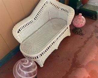 Child's rattan chaise.