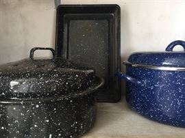 Enamelware - black and blue