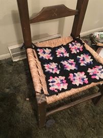 Small Rush Seat Chair