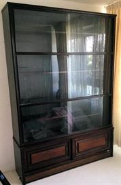 WWT042 Beautiful Two Piece Wood & Glass Hutch