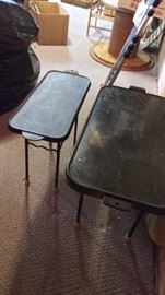 Tables made from castiron griddles