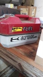 Vintage Blitz Fuel & Tool Mate USMC Metal 1 1/2 Gallon Gas Can and Tool Box