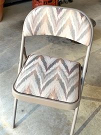 Lot of 8 Samsonite Upholstered Folding Chairs. Good condition. A few spots to the fabric.  