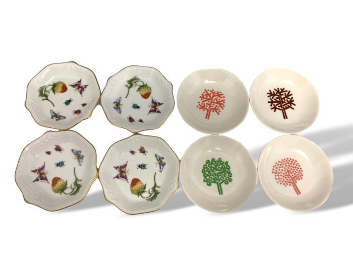 Lot of 8 nut dishes – 4” diameter.  Normal wear.