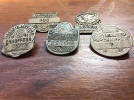 Vintage Chauffeur License Pins https://ctbids.com/#!/description/share/134617