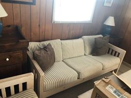 Sturdy & comfortable sofa, matching loveseat & coffee table