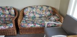 Wicker loveseat