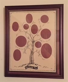 Family Tree Picture Frame Matted