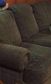 Olive Green Oversized Sofa & Love Seat
