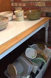 Assorted Crocks, Tupperware