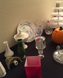Milk Glass, Crystal, Ceramic Items