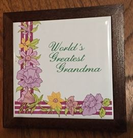 World's Greatest Grandma Plaque Ceramic Tile