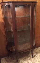 Mahogany Lighted Curio Cabinet