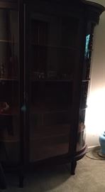 Walnut Large Curios Cabinet