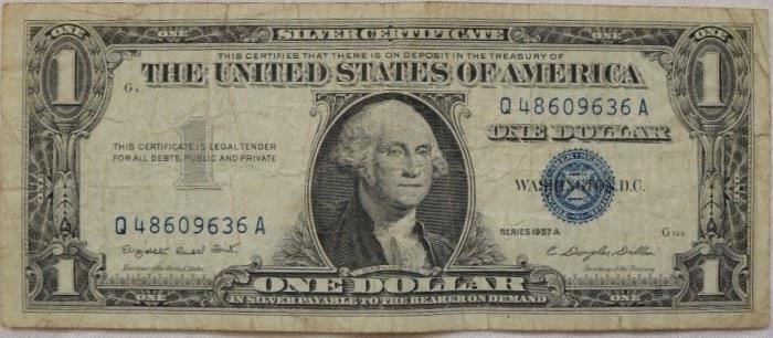 1957a $1 Silver Certificates