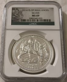 Man Angel silver coin