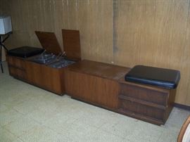 very mid century stereo seating event.  Need a new cord on the stereo.