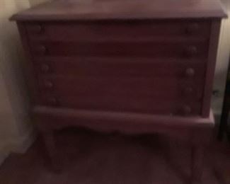 Spool chest, probably a counter top store display item