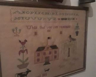 19th c. American sampler
