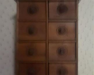 Eight drawer spice box, handmade