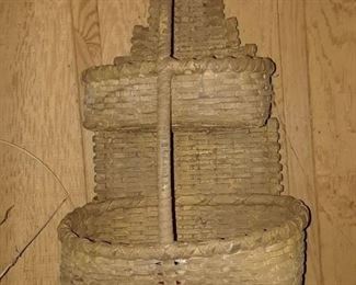 Interesting double wall basket made from split oak