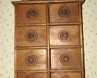 Spice drawers, wall hanging