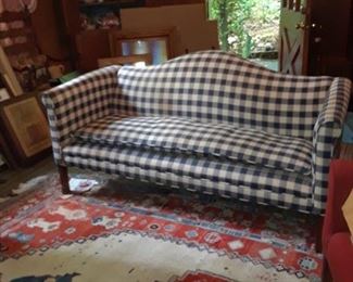Checked sofa, Chippendale style