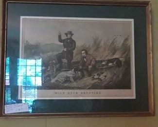 Currier and Ives print, "Wild Duck Shooting"