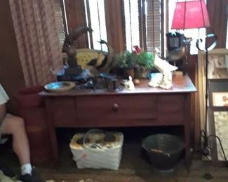 Farm work table, single drawer, 1800s