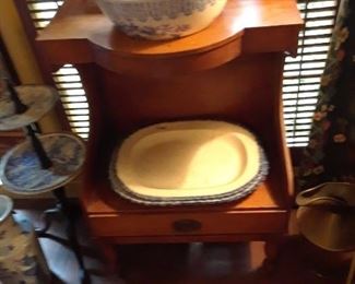 Wash stand, mid 1800s