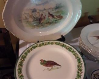Old and new game platters and plates